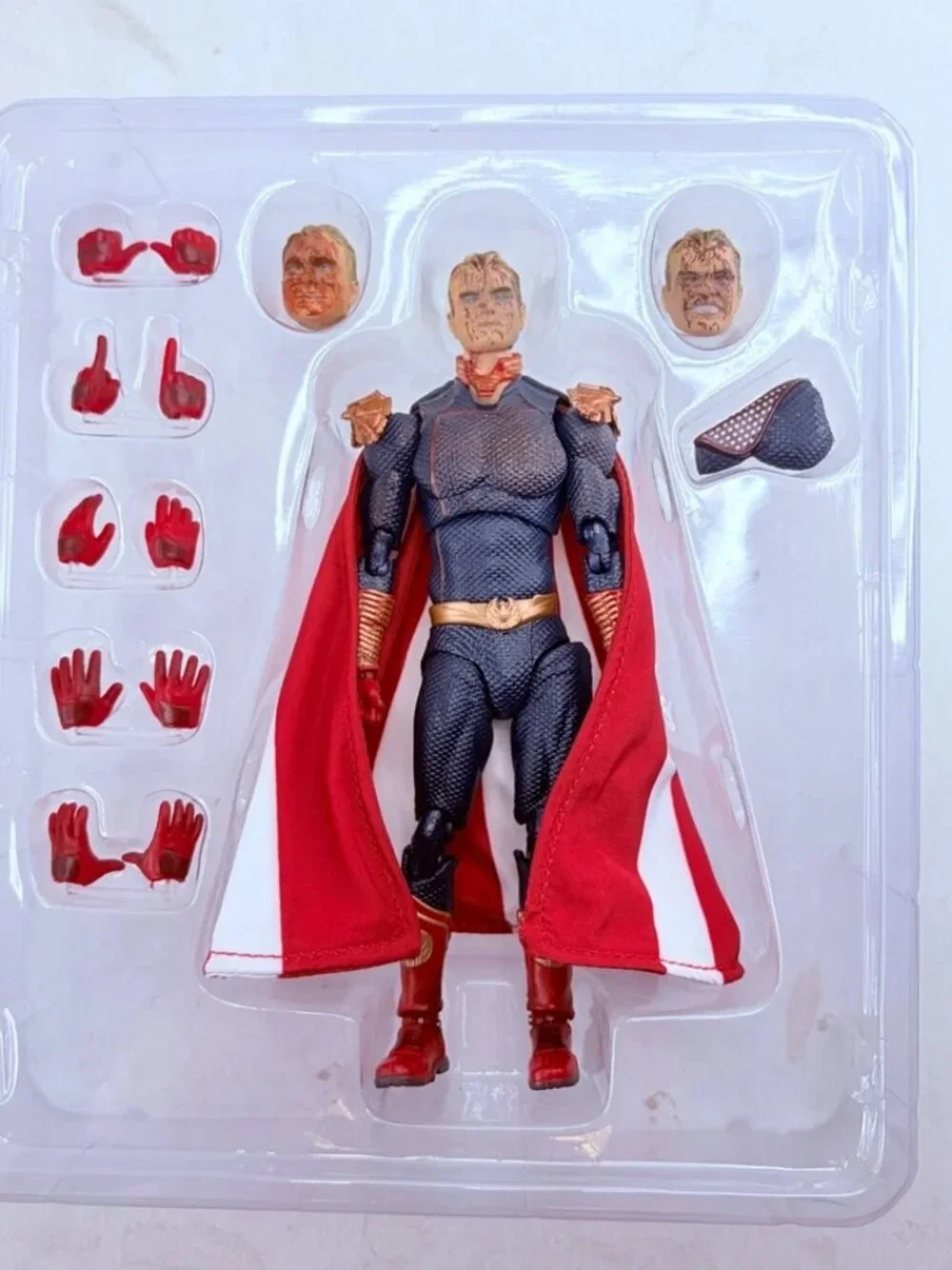 Homelander The Boys #269 Blood Splatter Ver. Figure w/Accessory Stand Toy